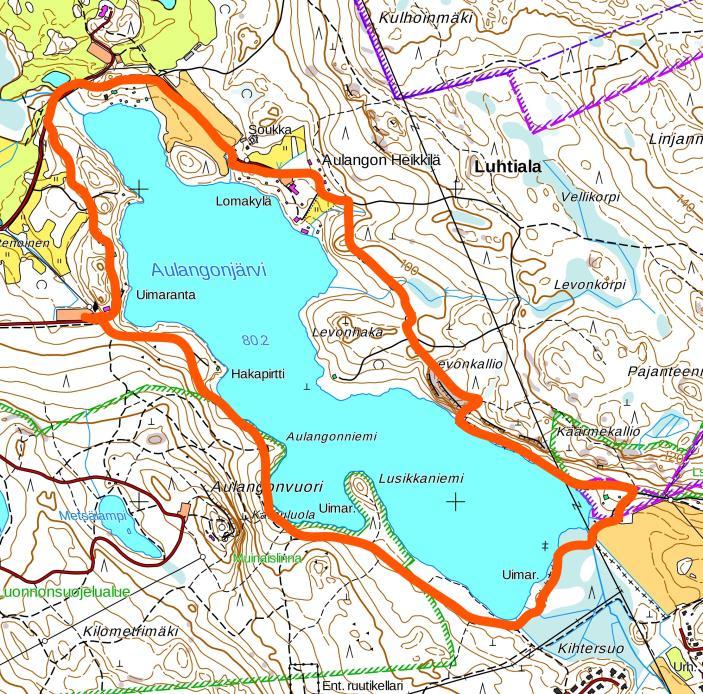 duckboard trails and roads. Route is marked by yellow signs.