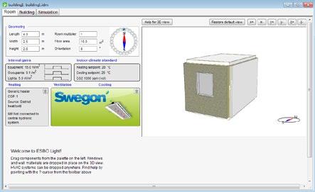 Energia- ja tehontarvelaskenta Swegon ESBO-ohjelmistolla Swegon ESBO tukee sinua koko prosessissa aina suunnittelusta valmiiseen rakennukseen, jotta sinä voit toimittaa parhaan mahdollisen