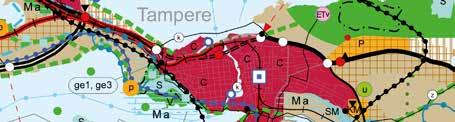 sekä laatii pitkän tähtäimen kehitystä ohjaavia seudullisia rakennesuunnitelmia. LISÄTIETOA VERKOSSA: pirkanmaa.fi/maankaytto-liikenne tampereenseutu.fi Ote Pirkanmaan maakuntakaavasta 2040.