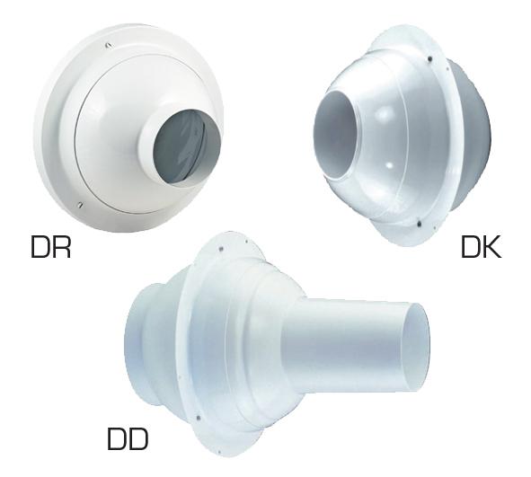DD, DK, DKOA, DR, DS-suutinhajottimet on tarkoitettu korkeisiin tiloihin, sillä niiden heittopituudella saadaan aikaan erittäin tehokas ilmanjako.