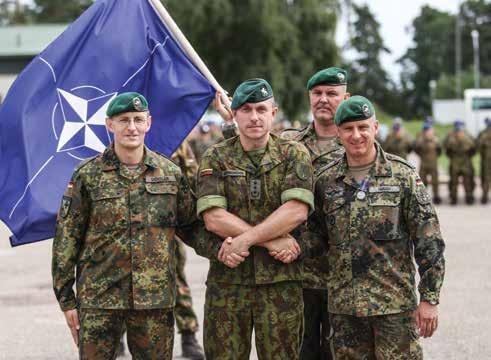 O paskutinis ryškus akcentas yra NATO priešakinių pajėgų buvimas čia, Lietuvoje. Apie tai, kaip brigados štabo veikla buvo vertinama įvairiose tarptautinėse pratybose, pvz., Sąjungininkų dvasia (angl.
