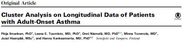 Tulossa olevia tuloksia: Physical activity and asthma (J. Loponen) Dose-dependent effect of smoking on asthma (M.