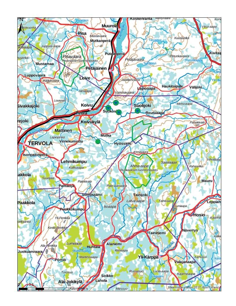 LIITE 5. 1-v meritaimenen poikasten istutuskohteet (sininen täh!