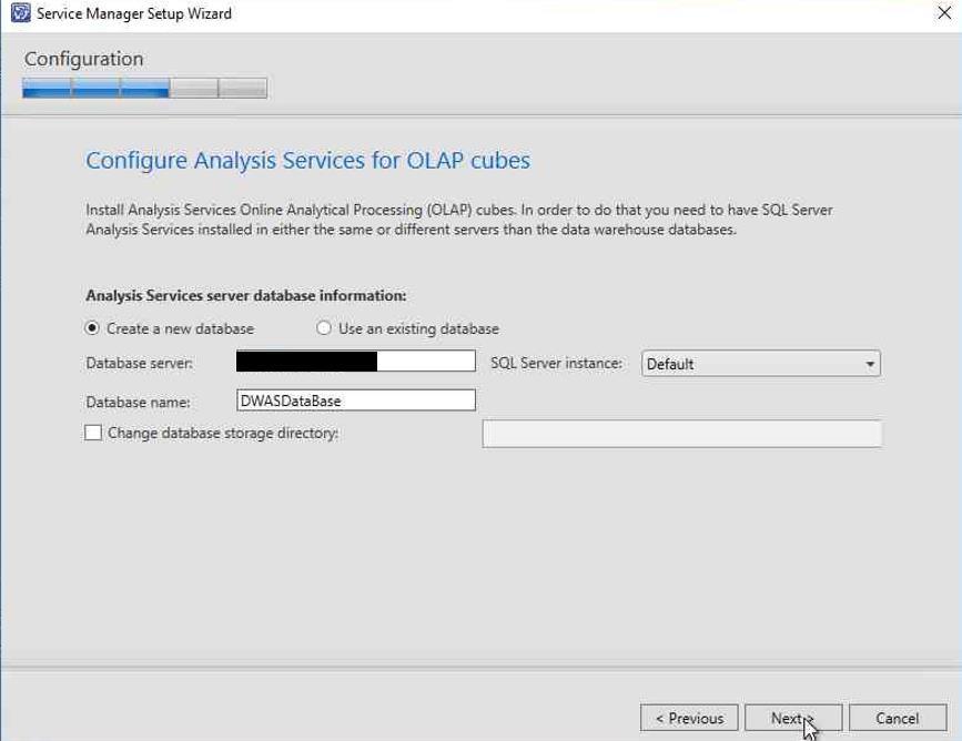 31 Tarkistetaan, että Database server ja Database name ovat oikein.
