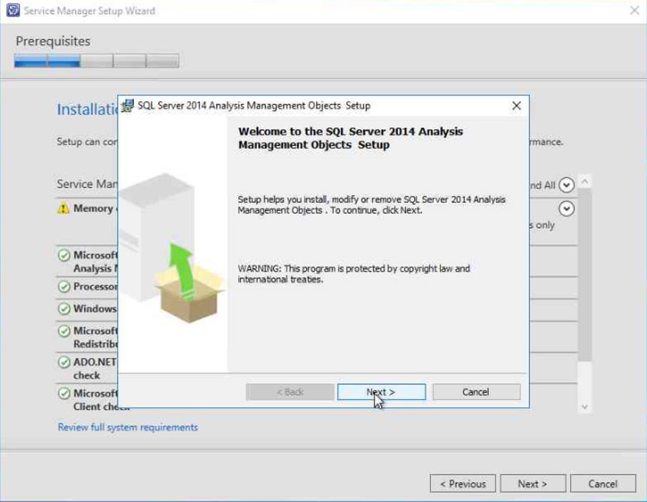 Kuvio 76 SQL-asennus virheet: Feature pack-lataus 2 Ladataan tiedosto ja