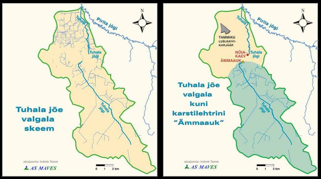 Kust saab Tuhala Nõiakaev vee 15 Tuhala jõe valgala skeem näitab, et Ämmaaugu
