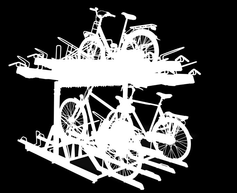 Nosta Til het etupyörä voorwiel pois van de kourusta fiets op en plaats deze naast de uitsparing in de goot, duw vervolgens de fiets naar boven en plaats het