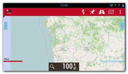 Näet OpenStreetMap kartan. Jos haluat GPS:n kartalle, niin valitse Jäljet Kytke GPS.