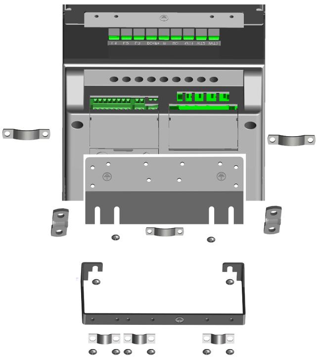 BEFORE installing the power cables Figure 9: