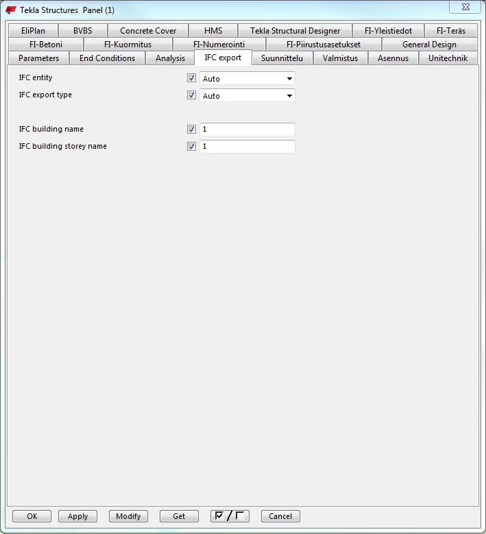 Sivu 38 / 52 (a) (b) (c) (d) Kuva 31 IFC-export asetukset (Karvonen 2018) Tiedostetaan millä työkalulla mallinnetaan TS-ohjelmistossa nyrkkisääntönä on hyvä pitää, että mallinnetaan rakenneosa siihen