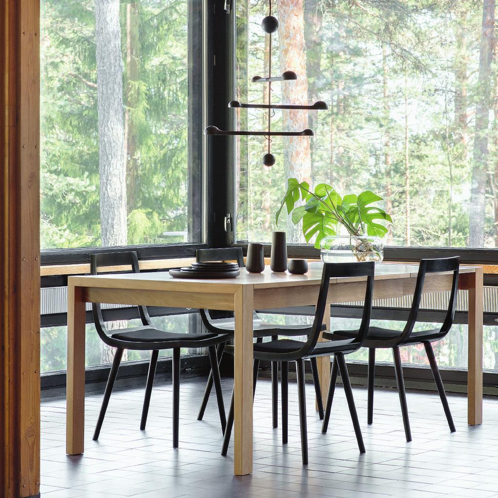 Iconic collection Caftan dress Photo: Victor Matussiere Viiva, tuoli / chair Jatko, pöytä / table Punnus, valaisin / lamp Tapio Anttila Collection Photo: Pauliina Salonen a full concept, instead of