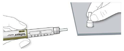 Tämä auttaa estämään neulan tukkeutumista, saastumista ja infektiota. Käytä aina Suliqua-kynän kanssa yhteensopivia neuloja. A.