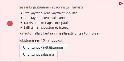 14.12.2018 14 Salasanan tulee sisältää vähintään kolme seuraavista vaihtoehdoista: yksi pieni kirjain, yksi iso kirjain, yksi numero, yksi erikoismerkki.