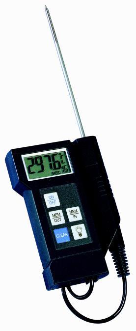 Elintarvikelämpömittarit Lämpötilojen laadukkaaseen valvontaan P300 Temp P300 elintarvikevalvontamittari on IP54 roiskevesitiivis ja siinä suurikokoinen, valaistu näyttö.