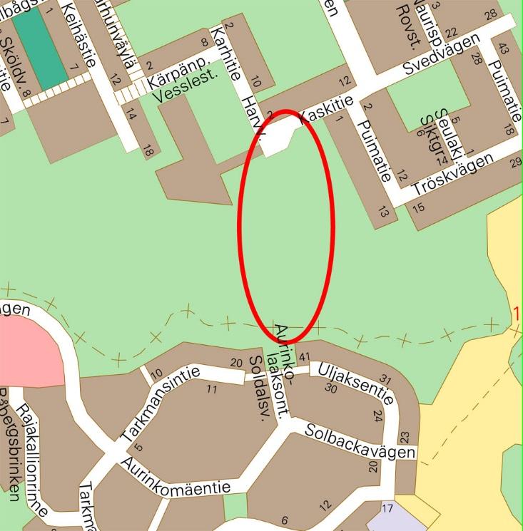 LIITE OSALLISTUMIS JA ARVIOINTISUUNNITELMA PORVOO AURINKOLAAKSONTIE. KAUPUNGINOSA, KATUALUE ASEMAKAAVAN MUUTOS JA OSITTAINEN KUMOAMINEN Asemkvnmuuos koskee os korelis sekä u j puisolue. kupunginosss.