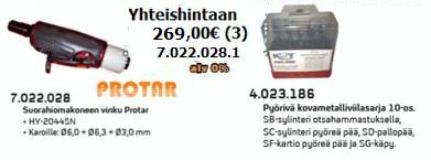 Vapaa pyörintä 75 r/min 2,1kg 196mm Max. momentti 2-iskulla 175Nm Max.