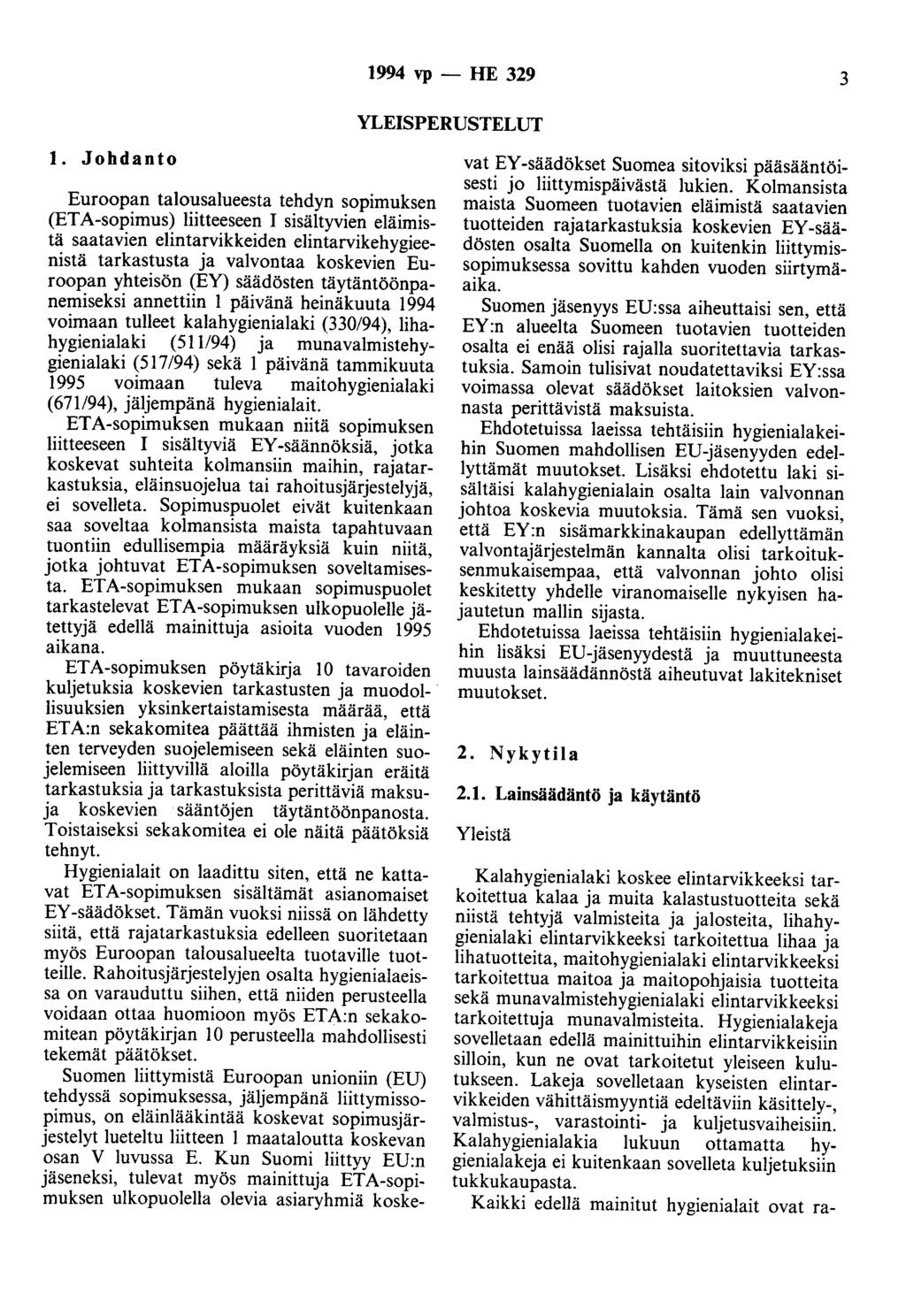 1994 vp- HE 329 3 YLEISPERUSTELUT 1.