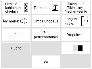 vapauta lukitusjouset Kirjontakehyksen irrottaminen paina lukitusjousia toisiaan kohti nosta kehystä ylöspäin ja irrota Kirjontakehyksen säätö Mikäli kirjontalaite on hankittu myöhemmin kuin itse