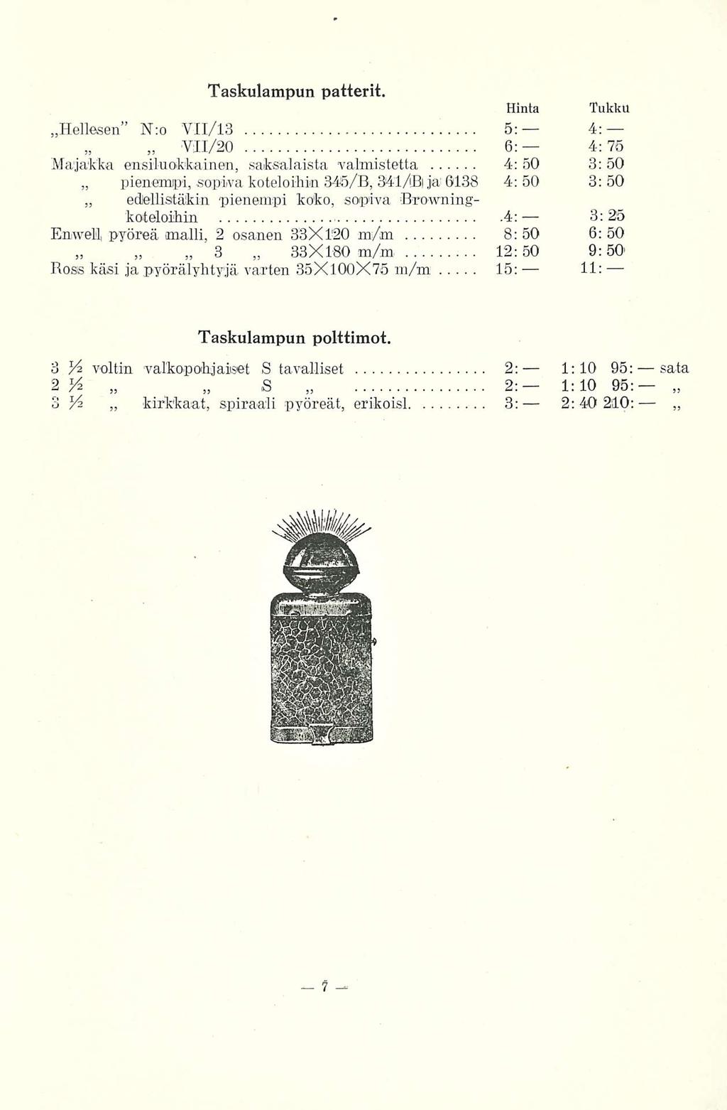 - 1 1:10 2:40 Taskulampun patterit.