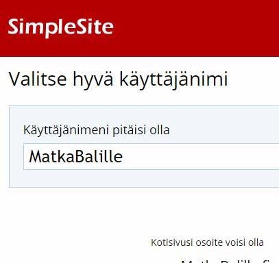 9 0 Kirjoita tekstikenttään otsikko 9, jonka haluat antaa kotisivuillesi (otsikko näkyy