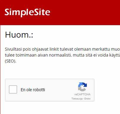 Kirjoita käyttäjänimesi, joka toimii myös kotisivujesi osoitteena esimerkiksi tässä