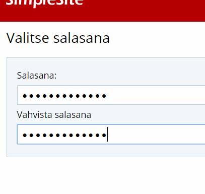 8 9 Kirjoita sähköpostiosoitteesi ja vahvista se toisessa kentässä.