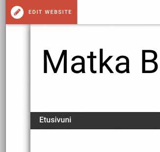 Jos olet edelleen etusivusi esikatselutilassa, pääset takaisin muokkaussivulle