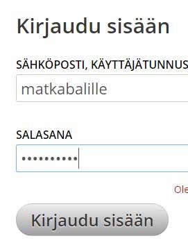Näin kirjaudut kotisivupalveluun Kun haluat myöhemmin jatkaa kotisivujesi työstämistä, sinun pitää kirjautua