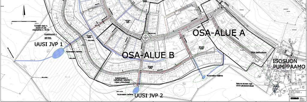 Jäähallin itäpuolella sijaitsee Isosuon jätevesipumppaamo, jonka mitoitusvirtaama on 8 l/s. 3.