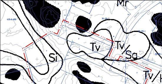 Topografia Alueen korkein kukkula noin +43.5:n tasolla, kun taas alin kohta noin +36:n tasolla. Koivukylänväylä alueen vierellä on noin + 34-35:n tasolla.