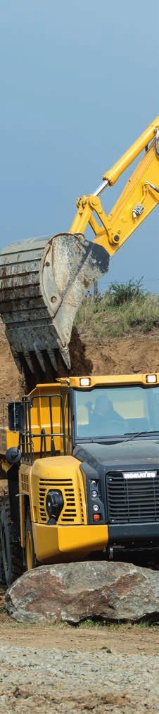 Maksimoitu tehokkuus Suuri kaivuvoima Kaksi puomin työtapa-asetusta sisältävät tehokkaaseen kaivamiseen tarkoitetun power - ja smooth asetukset materiaalin kokoamista ja pintojen viimeistelyä varten.