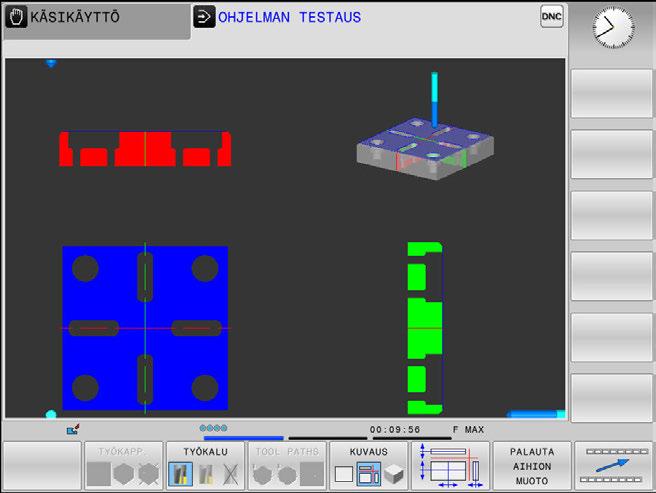 Ohjelmanäppäimet Toiminto Syväkuvaus Esitys 3 tasossa 3D-kuvaus Esitys 3 tasossa Esitys näytetään kahdella