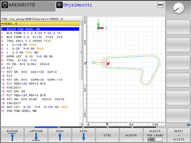 Perusteet Käyttötavat 3 Ohjelmointi NC-ohjelmat luodaan tällä käyttötavalla.