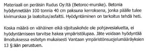 Betonimurskeen käyttö ilman YL