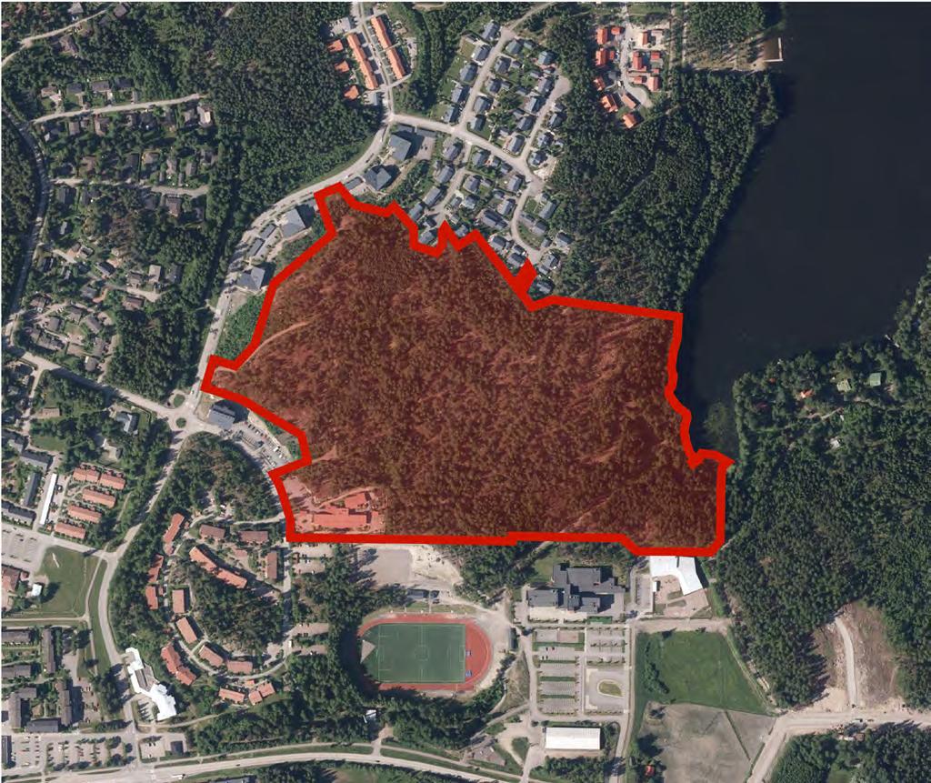. Suunnittelun lähtöohd - Utgångsunter. Suunnittelualueen yisuvaus Noin, ha:n laajuinen aava-alue sijaitsee Sioon eteläisen esusen Söderullan esustassa.