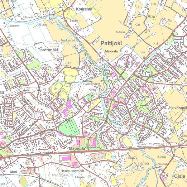 Pattijoen kirkonkylän historiallisesti kerroksinen ja idyllisen puistomainen kokonaisuus, joka käsittää Pattijoen kirkon, vanhan pappilan pihapiirin, 1960-luvun seurakuntatalon sekä Pohjois-Suomen