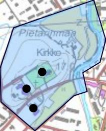 historia: Alue on osa Pattijoen kylän keskeistä aluetta. Alueen kautta, ohi Pattijoen kirkon, on kulkenut Pohjanmaan rantatie, joka ylitti joen alunperin hieman kiviholvisiltaa pohjoisempana.