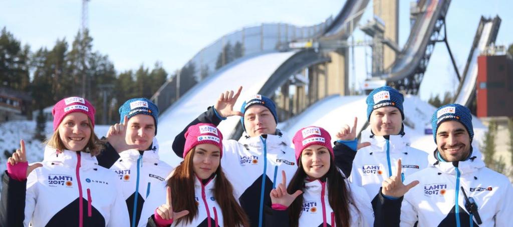 #2019 Vapaaehtoinen on -HYMYILEVÄ - INNOSTUNUT -ASIAKASPALVELIJA -AINUTLAATUINEN Kisojen vapaaehtoisina toimii valiojoukko kokeneita ja uusia