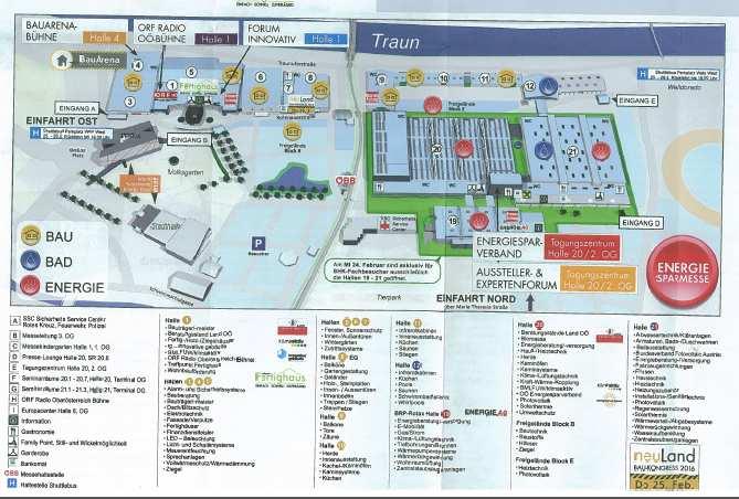 Energie Sparmesse 26.2.2016, Wels Tapahtuma on Welsin kaupungissa ja kestää kolme päivää. Tapahtuma rakentuu energiatehokkuuden ympärille.