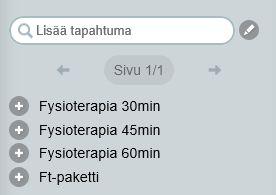 Tätä kautta lisätyt otsikot tulevat sen hoitovaiheen alle, minkä kohdalle niitä ollaan lisäämässä.