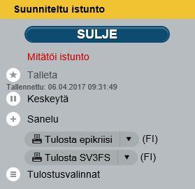 Kun suunniteltu istunto on halutunlainen, voidaan istunto sulkea oikean