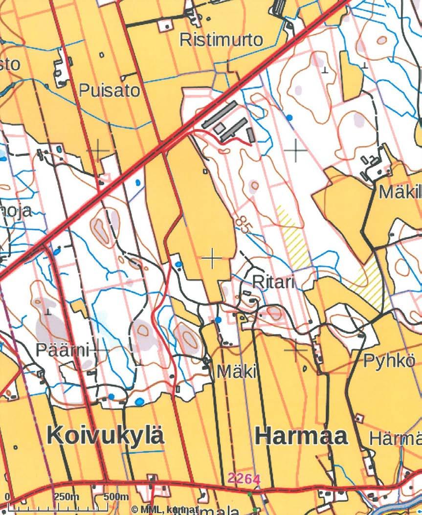 1.2 KAAVA-ALUEEN SIJAINTI Suuunnittelualue sijaitsee Kosken Tl kunnan Koivukylässä Sahatieltä n. 1 km itään 10-tien eteläpuolella.