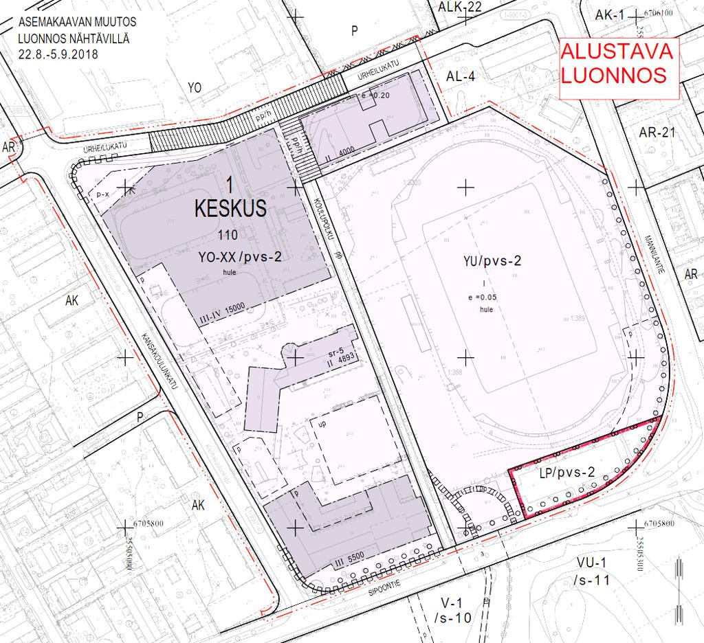 Koulun tontin liikennejärjestelyjen toimenpiteet Liittymäjärjestelyt (sis.