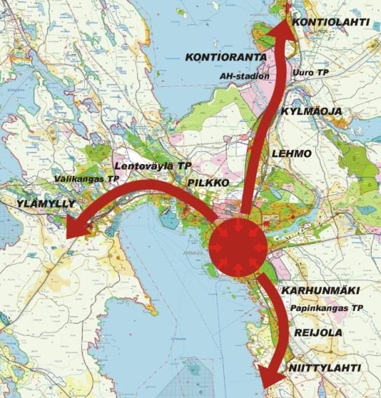 maankäytön toteutusta Niiralan