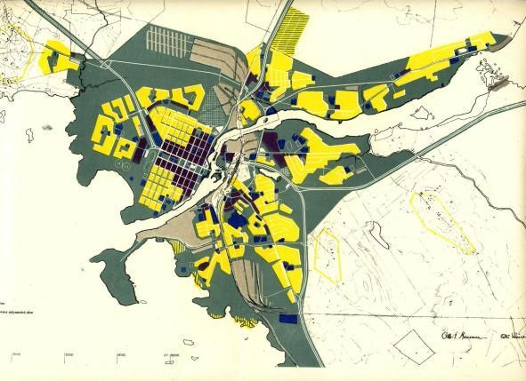 JOENSUUN YLEISKAAVAT Joensuun yleiskaava 1953 Keskustan