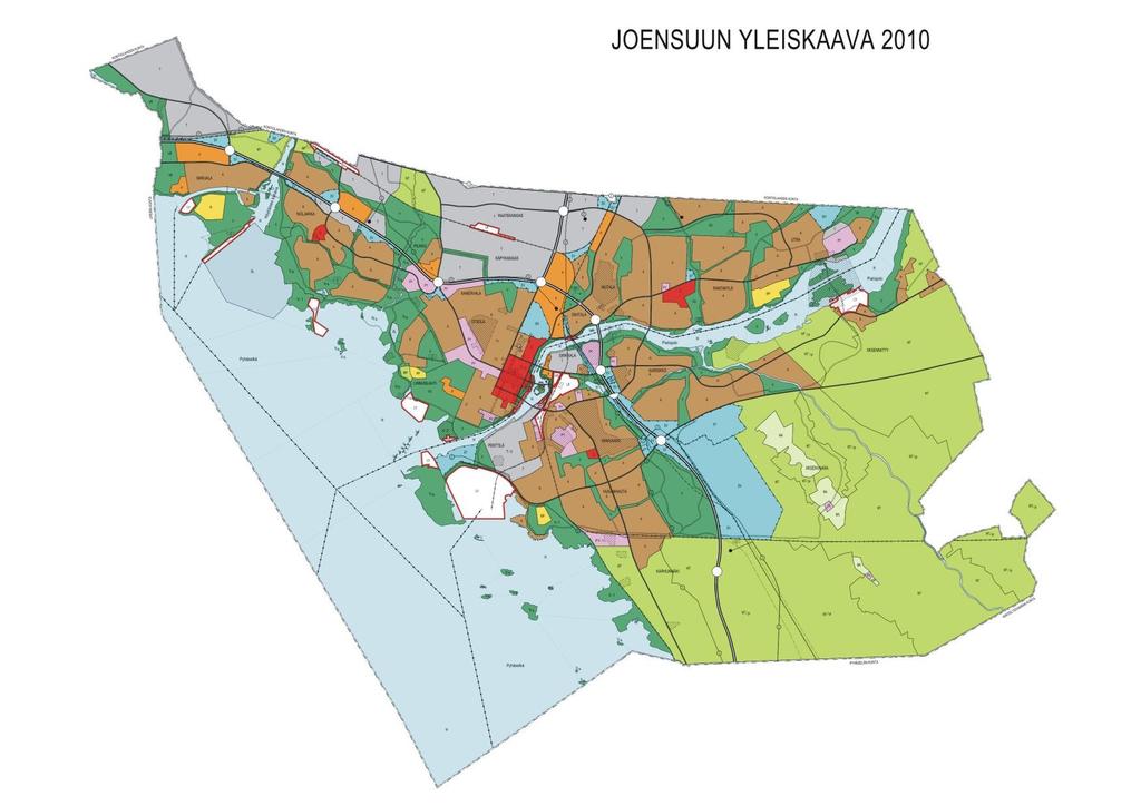 JOENSUUN YLEISKAAVAT Joensuun yleiskaava 2010 (1996) Kasvu sisäänpäin