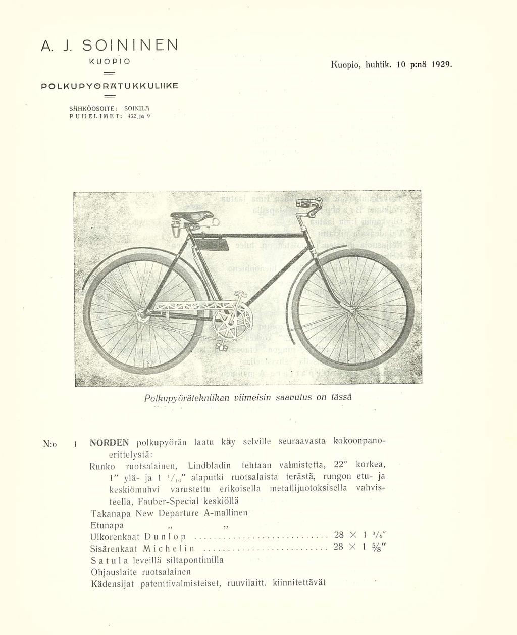 A. J, SOININEN KUOPIO Kuopio, 10.04.