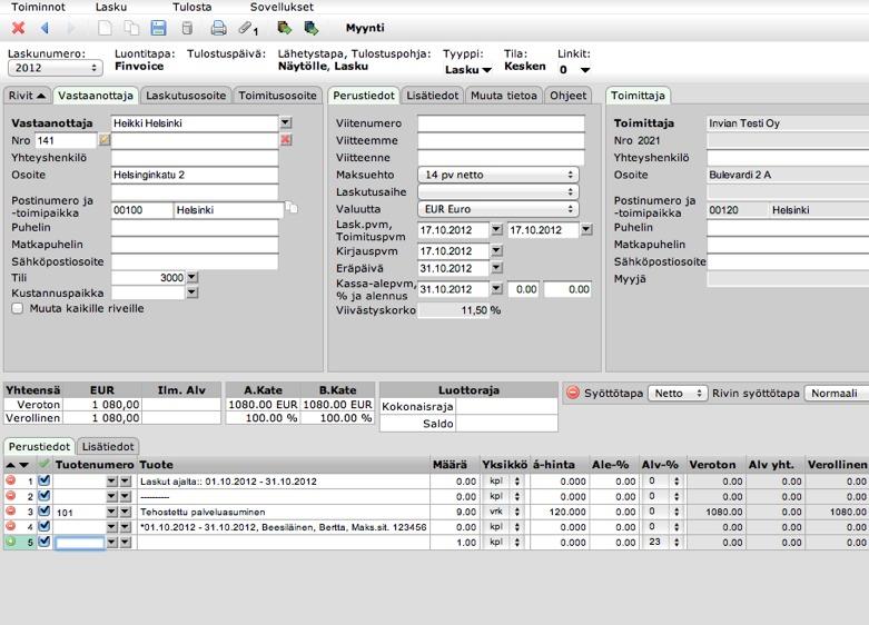 NETBARON Laskut lähetetään NetBaronista joko