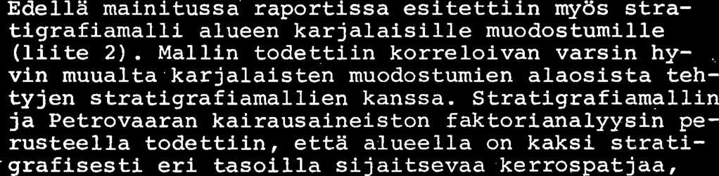 Tdlloin sen E-puolelle on samanaikaisen NE-suuntaisen ylityonnon seurauksena kehittynyt kapea synformi, joka kohoavan ja ylityontyvan poh jalohkon SE-kulmassa on kaantynyt SW-suuntaan ja auennut