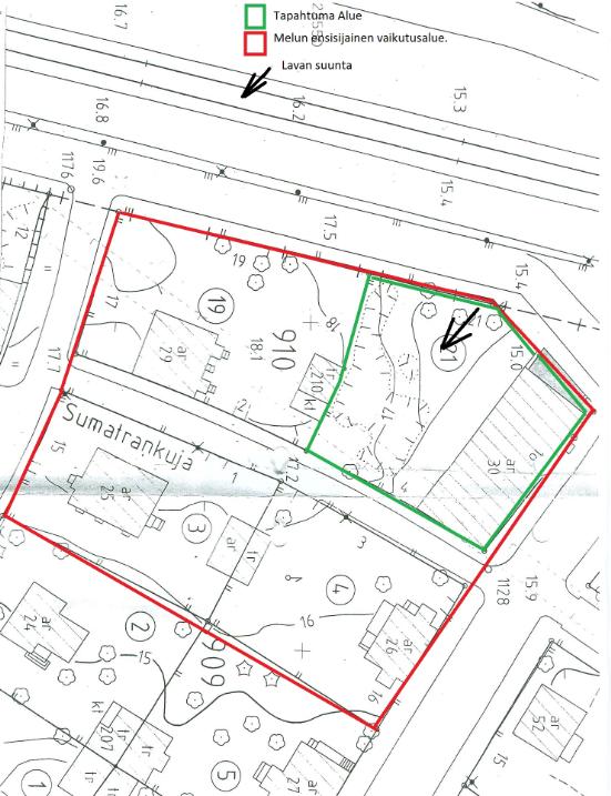 Helsingin kaupunki Pöytäkirja 3 (9) Tapahtumassa käytetään äänentoistolaitteita, joiden teho 2X1000W sekä 2 - kappaletta lavamonitoreita.